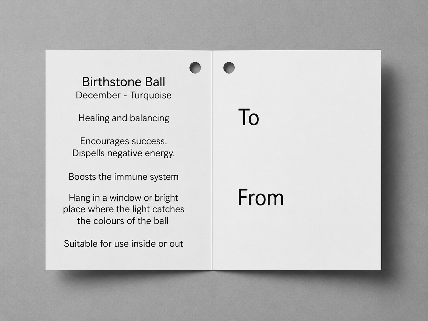 Birthstone Ball - December - Turquoise