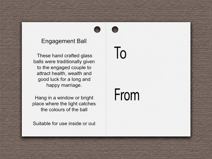Engagement Gift Friendship Ball - Pastel Silver