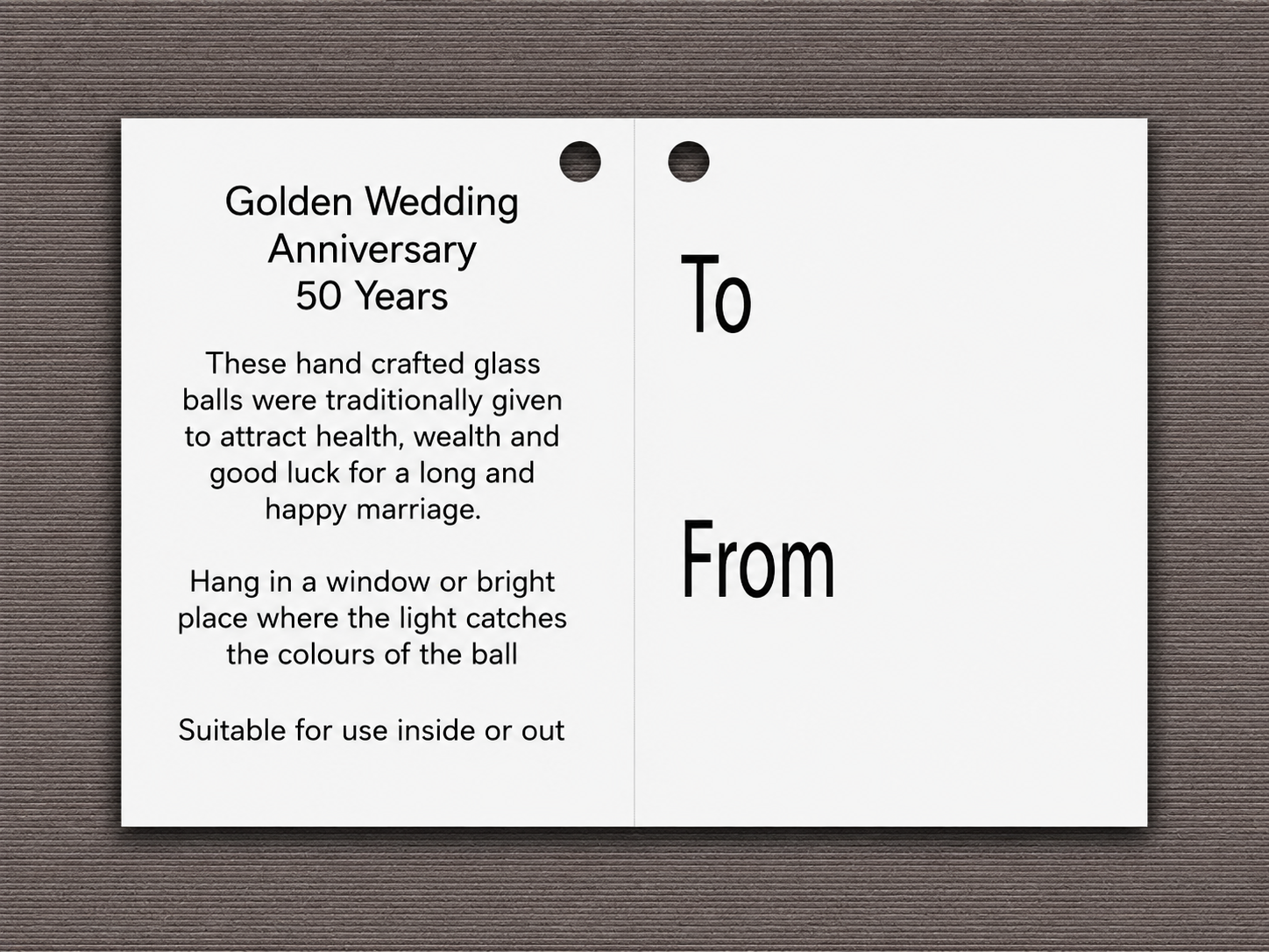 Anniversary Gift Friendship Ball - Pastel Gold