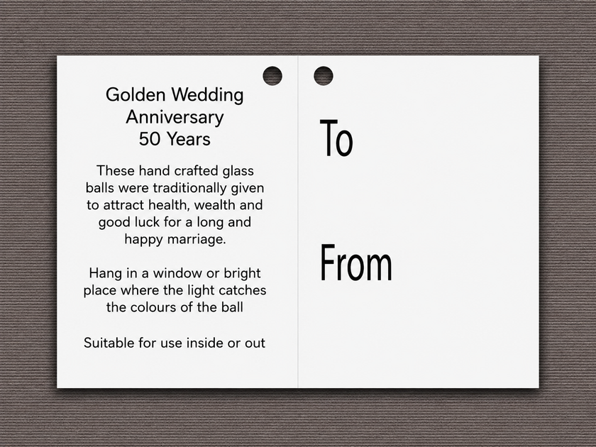 Golden Wedding Anniversary Gift Friendship Ball
