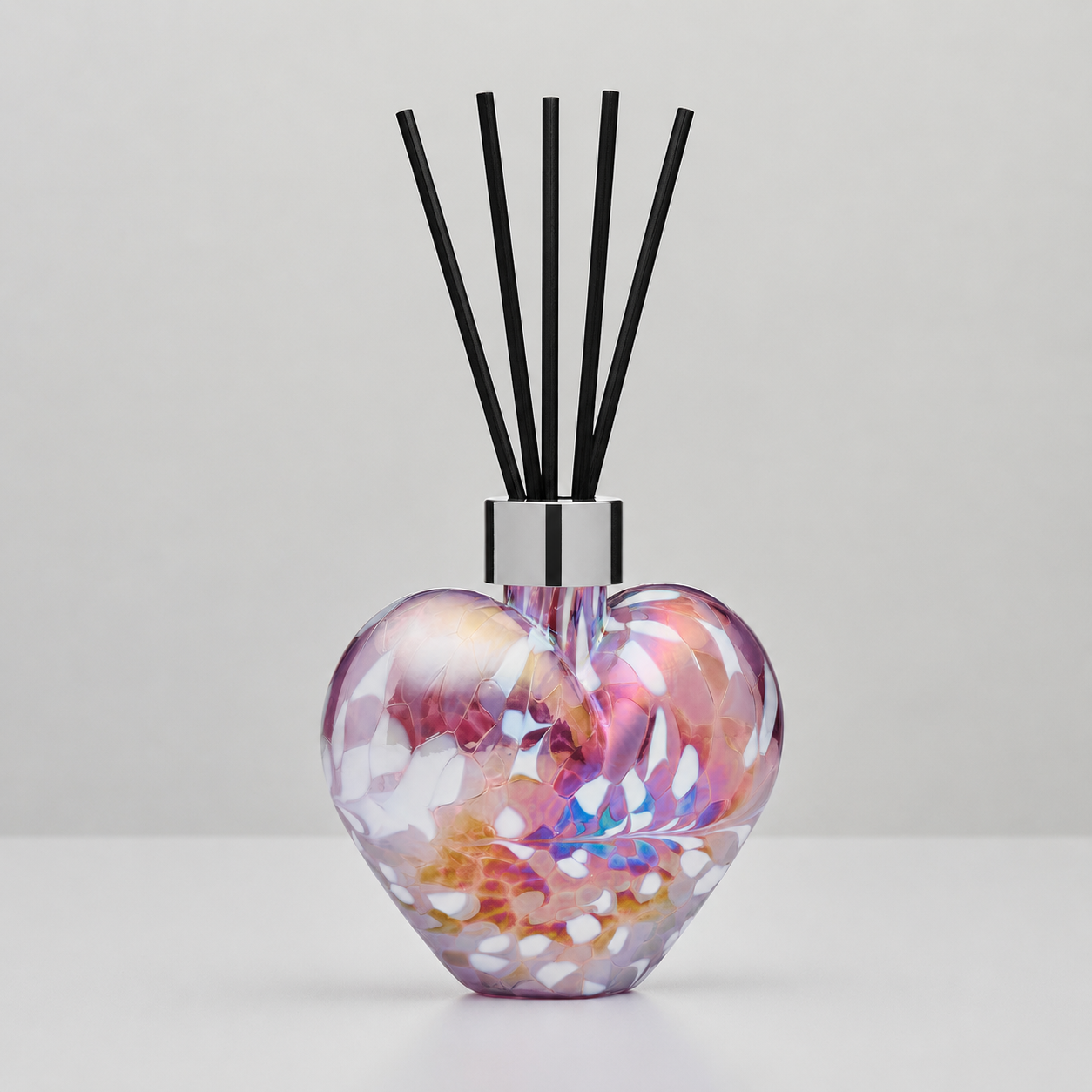 Violet Heart Reed Diffuser – Handcrafted Glass Bottle (No Oil)