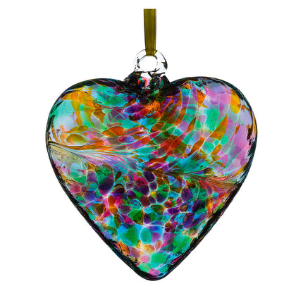 8cm Friendship Heart - Sending Love - Multicoloured Turquoise
