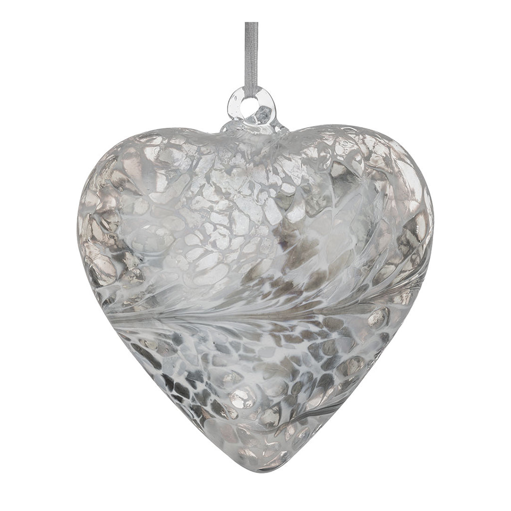 8cm Friendship Heart – For Our Bridesmaid (Pastel Silver, Handmade Glass Keepsake)