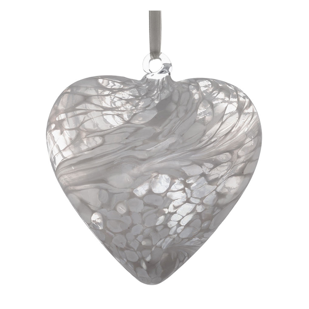 8cm Friendship Heart - In Loving Memory - White