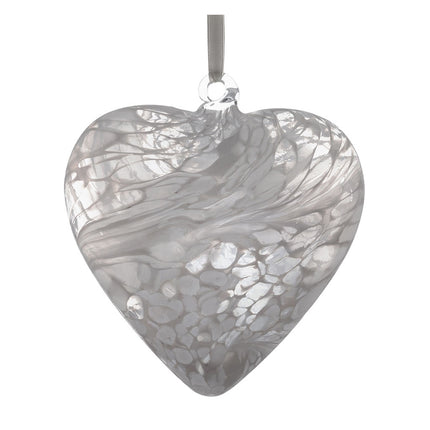 8cm Friendship Heart - In Loving Memory - White