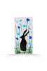Handmade Fused Glass - Tea Light Holder - Hare - Forget Me Not