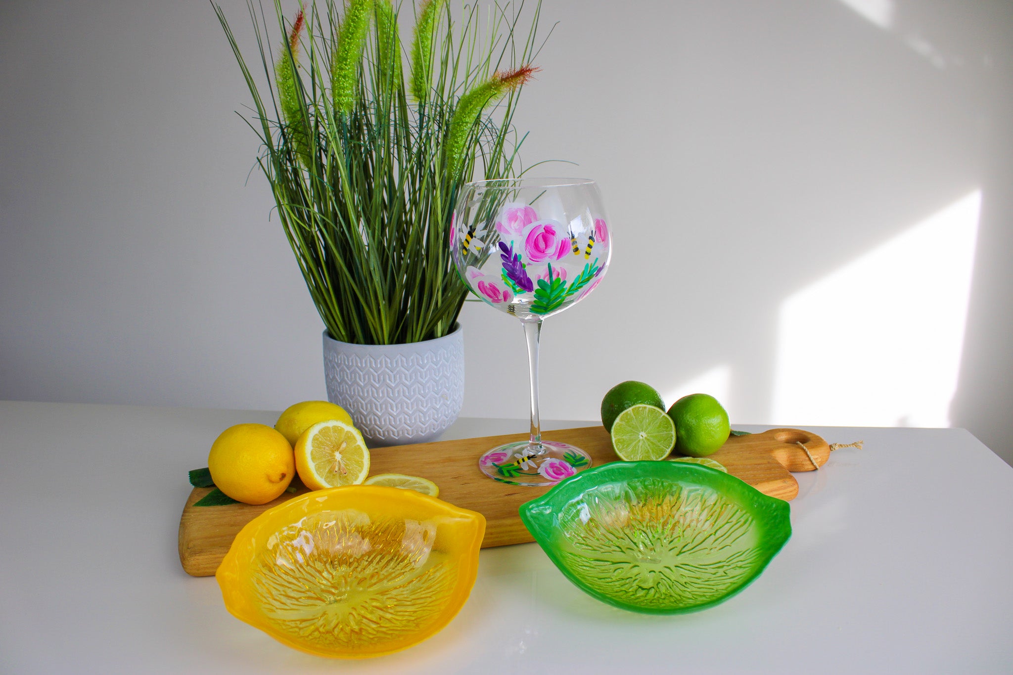 Glass Bowl - Lemon Design