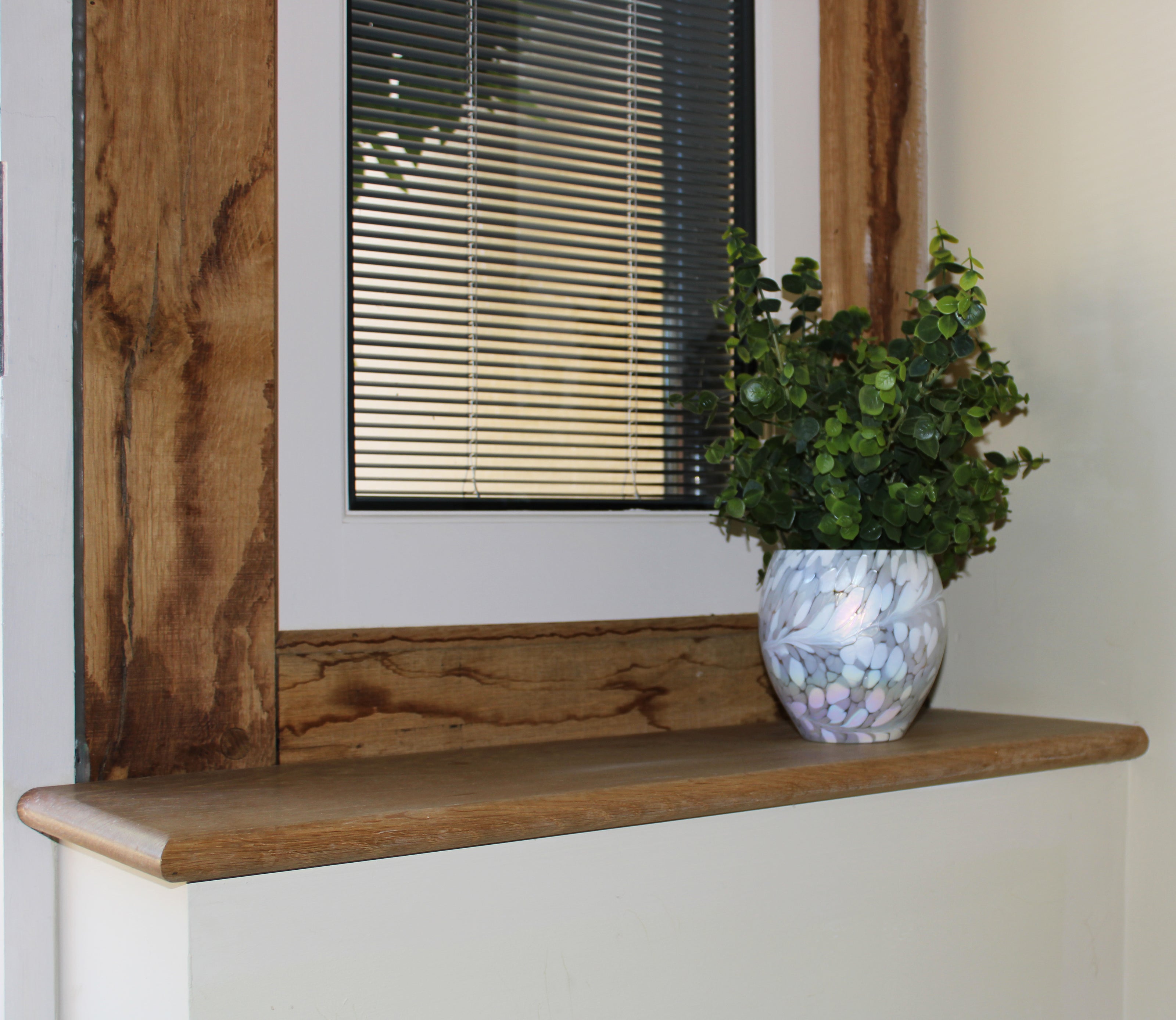 Self Watering Glass Plant Pot – White (Modern Indoor Planter)