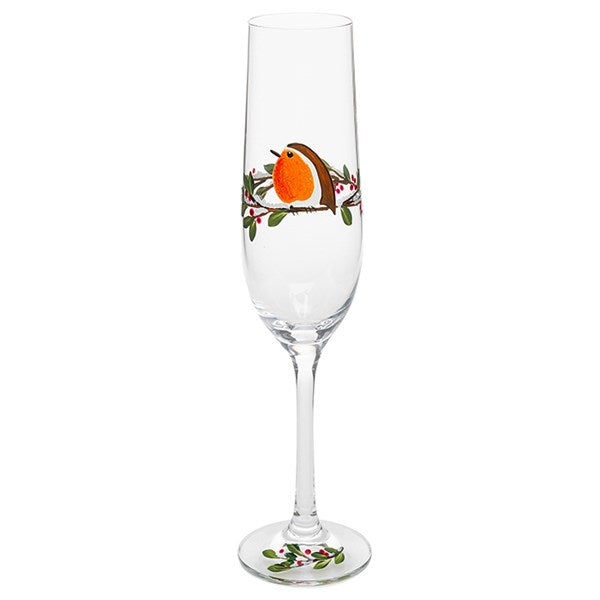 My Favourite Glass Xmas Robin Flute