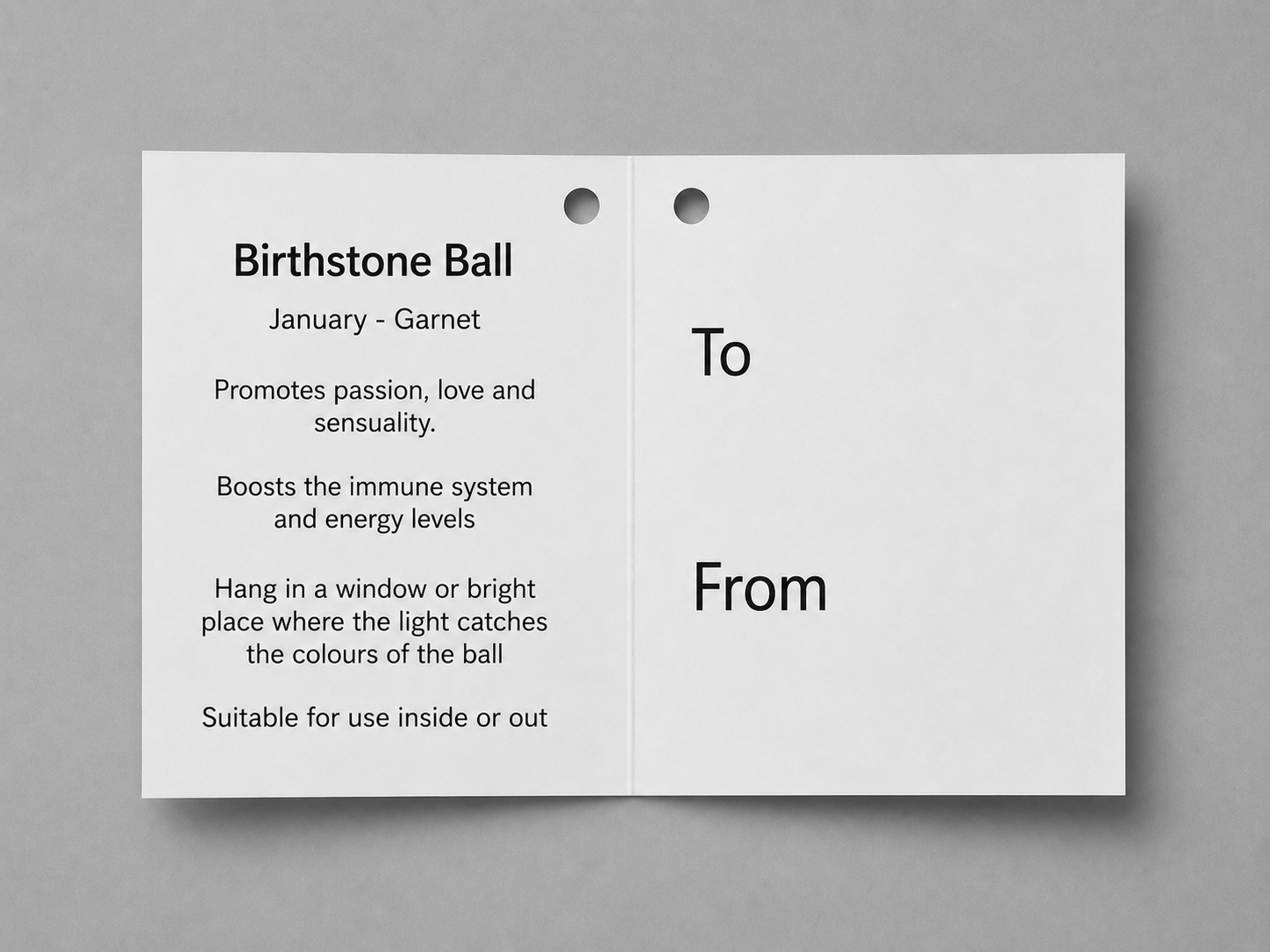 Birthstone Ball -  January - Garnet