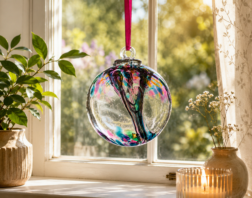 10cm Spirit Ball - Multicoloured Turquoise