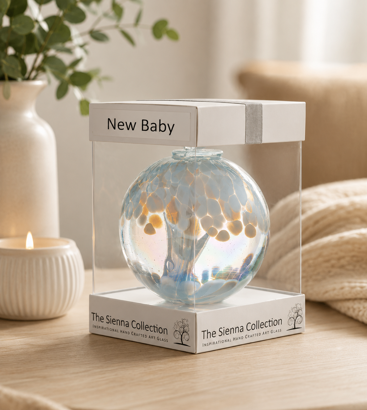 10cm Spirit Ball – New Baby Gift (Handmade Glass Keepsake)