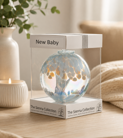 10cm Spirit Ball – New Baby Gift (Handmade Glass Keepsake)