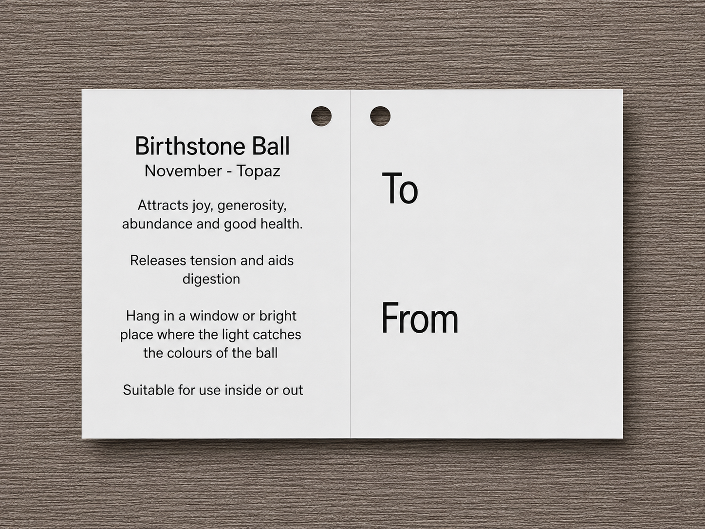 Birthstone Ball - November - Topaz