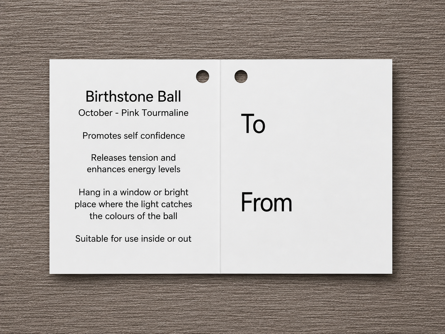 Birthstone Ball - October - Pink Tourmaline
