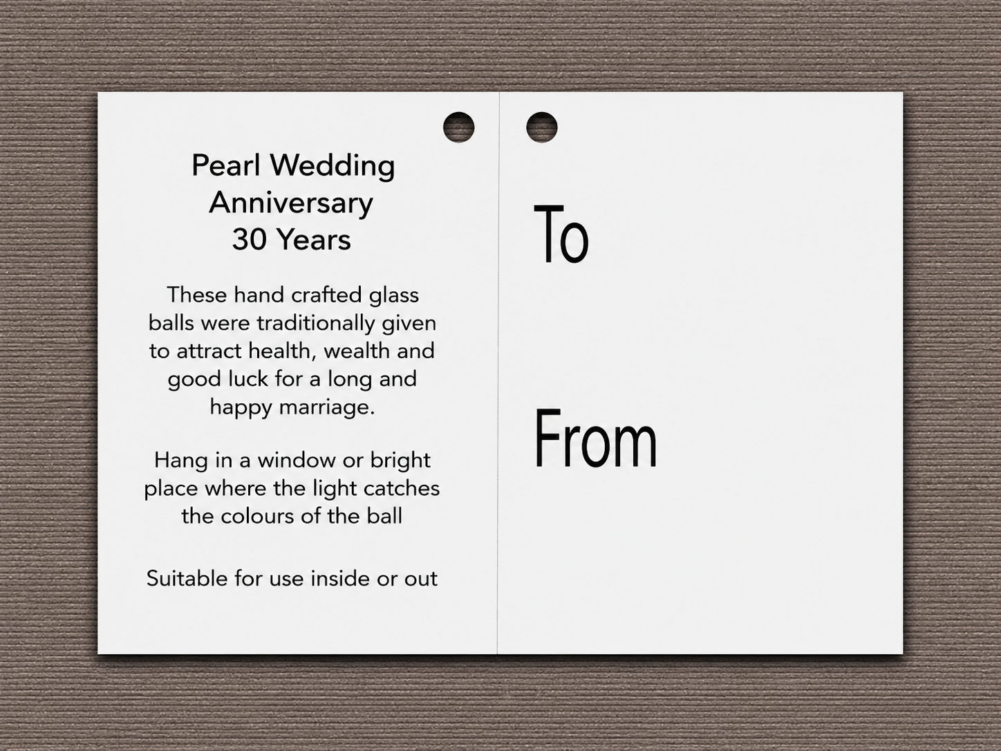 Pearl Wedding Anniversary Gift Friendship Ball
