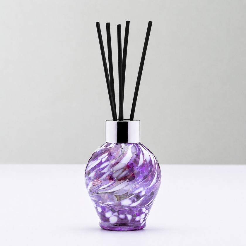 Violet Classic Reed Diffuser – Handcrafted Glass Bottle (No Oil)