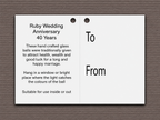 Ruby Wedding Anniversary Gift Friendship Ball