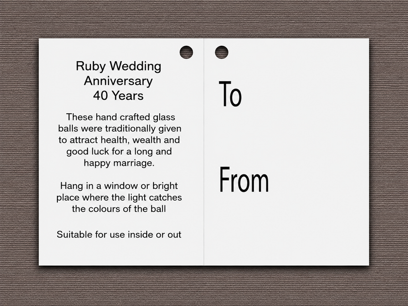 Ruby Wedding Anniversary Gift Friendship Ball