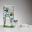 Handmade Fused Glass - Tea Light Holder - Bumble Bee - Forget Me Not