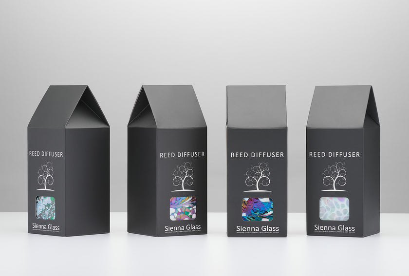 White Square Reed Diffuser – Handcrafted Glass Bottle (No Oil)