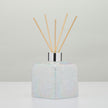 White Square Reed Diffuser – Handcrafted Glass Bottle (No Oil)