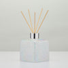 White Square Reed Diffuser – Handcrafted Glass Bottle (No Oil)