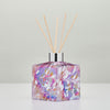 Violet Square Reed Diffuser – Handcrafted Glass Bottle (No Oil)