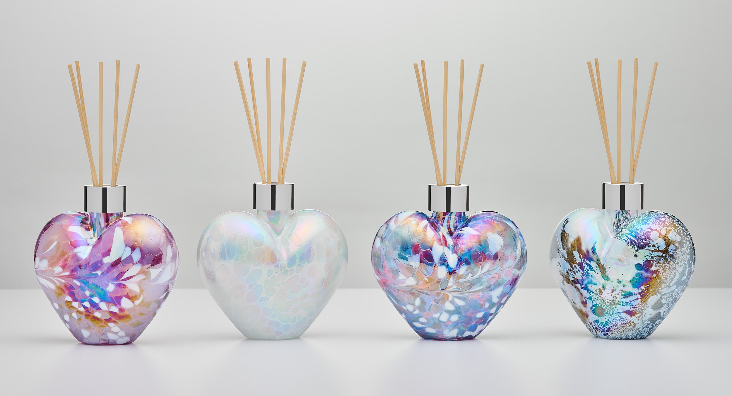 Violet Heart Reed Diffuser – Handcrafted Glass Bottle (No Oil)
