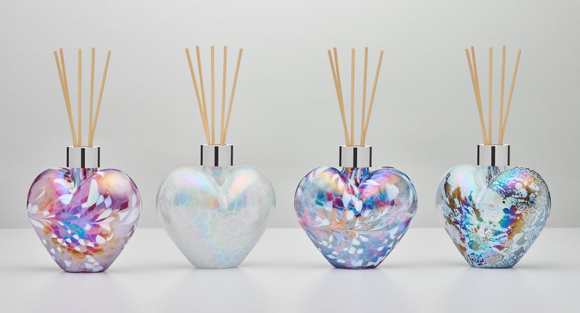 Violet Heart Reed Diffuser – Handcrafted Glass Bottle (No Oil)