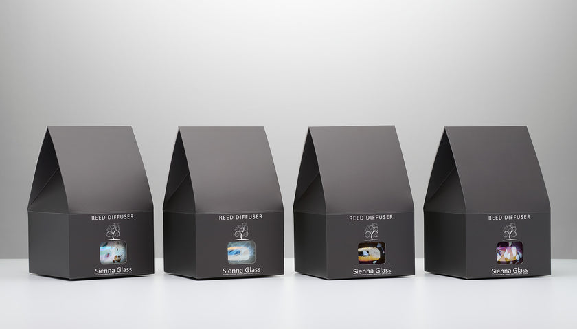 Violet Oval Reed Diffuser – Handcrafted Glass Bottle (No Oil)