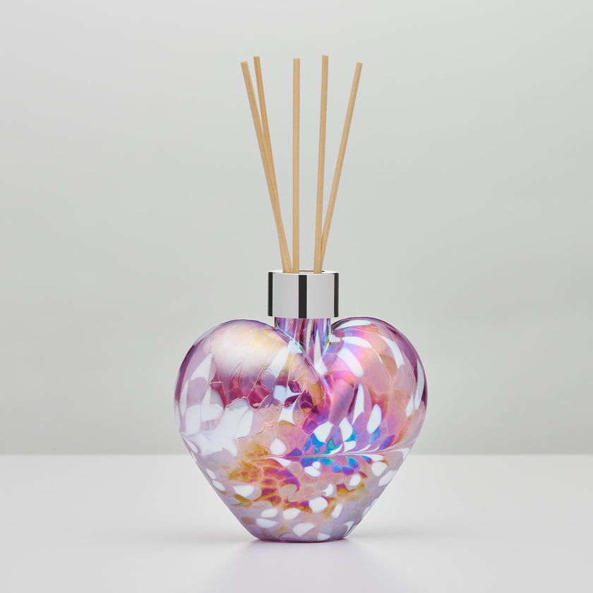 Violet Heart Reed Diffuser – Handcrafted Glass Bottle (No Oil)