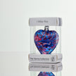 8cm Friendship Heart - I Miss You - Blue & Pink