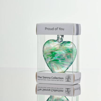 8cm Friendship Heart - Proud of You - Green
