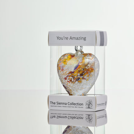 8cm Friendship Heart - You're Amazing - Pastel Gold