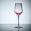 Set of 6 Wine Glasses - Ombre Design - Pink & Grey