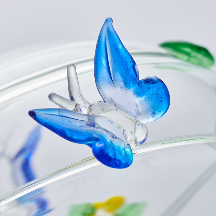 10cm Glass Globe – Wildlife Collection – Butterfly (Handcrafted Glass Ornament)