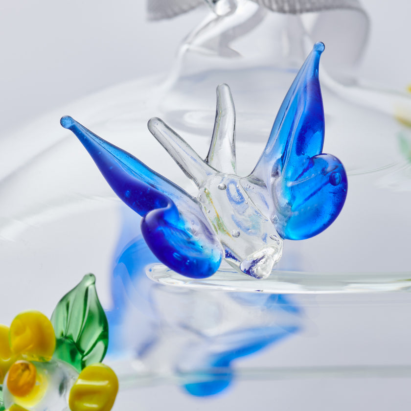 10cm Glass Globe – Wildlife Collection – Butterfly (Handcrafted Glass Ornament)
