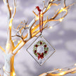 Handmade Fused Glass - Hanging Ornament - Wreath