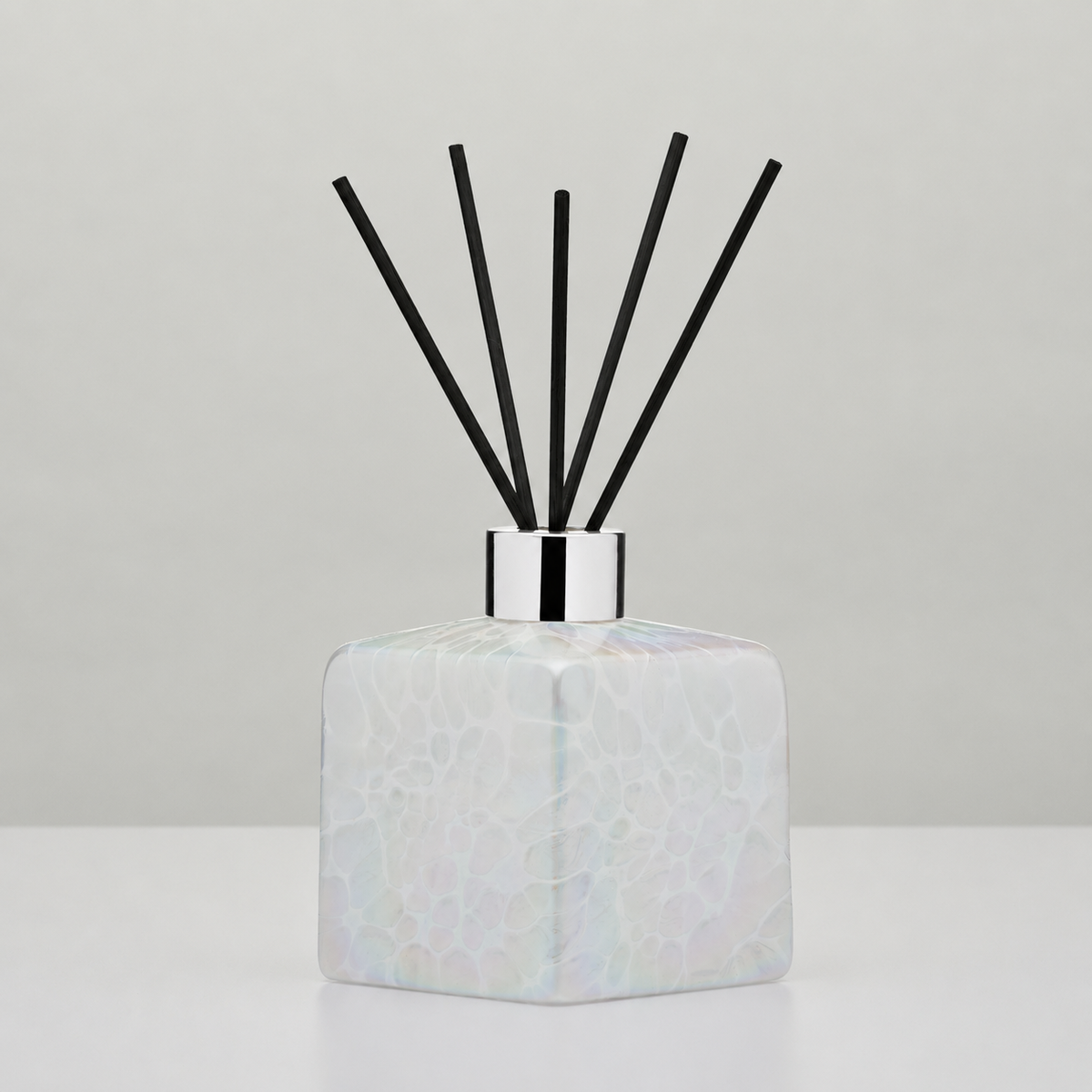 Glass Friendship Reed Diffuser White Square Reed Diffuser – Handcrafted Glass Bottle (No Oil) – Aspire ...