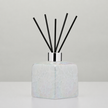 White Square Reed Diffuser – Handcrafted Glass Bottle (No Oil)