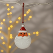 Fused Glass Christmas Tree Ornament - Santa
