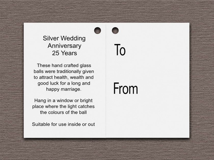 Silver Wedding Anniversary Gift Friendship Ball