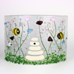 Handmade Fused Glass - Curve - Bumble Bee - Violet