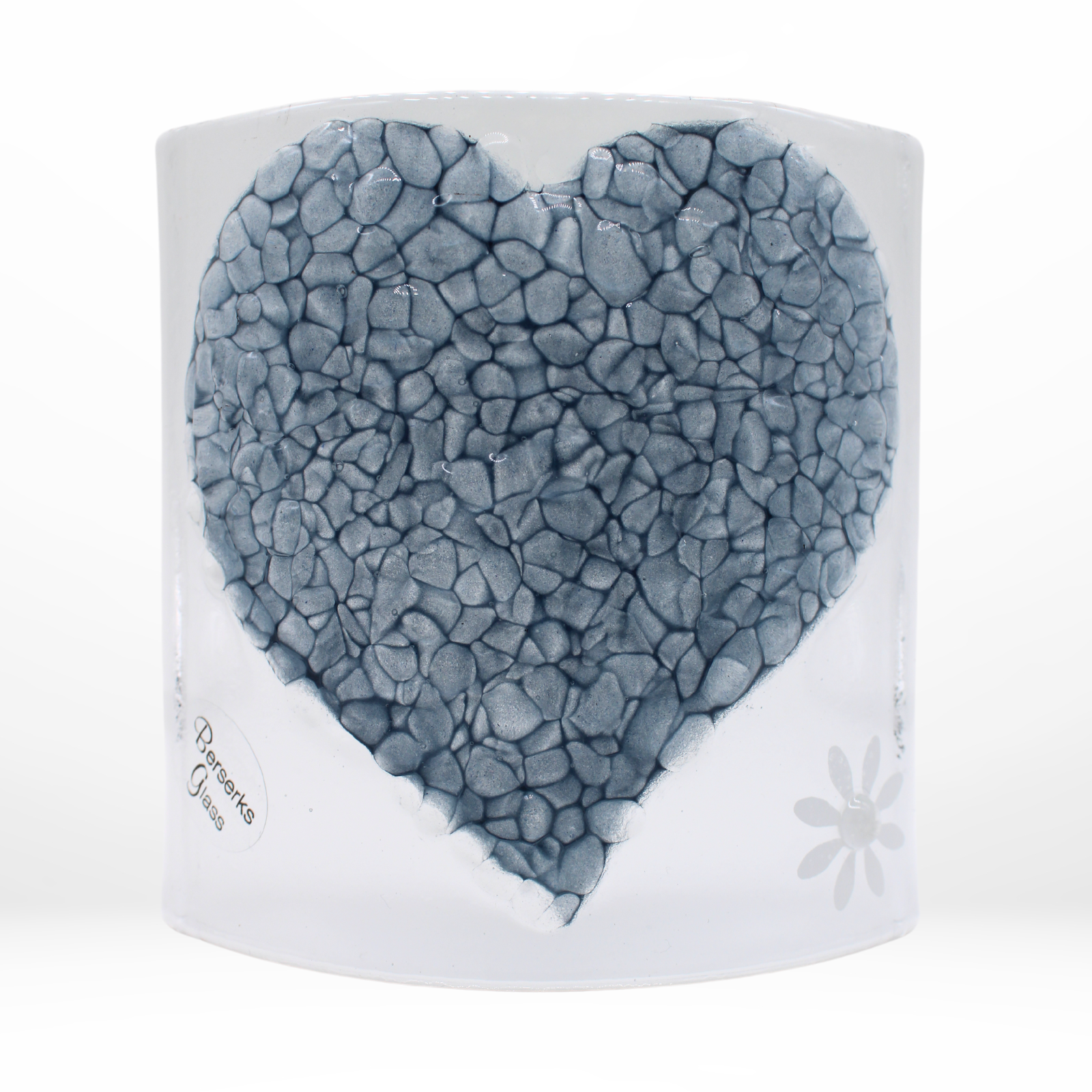 Glass Curve - Heart - Grey