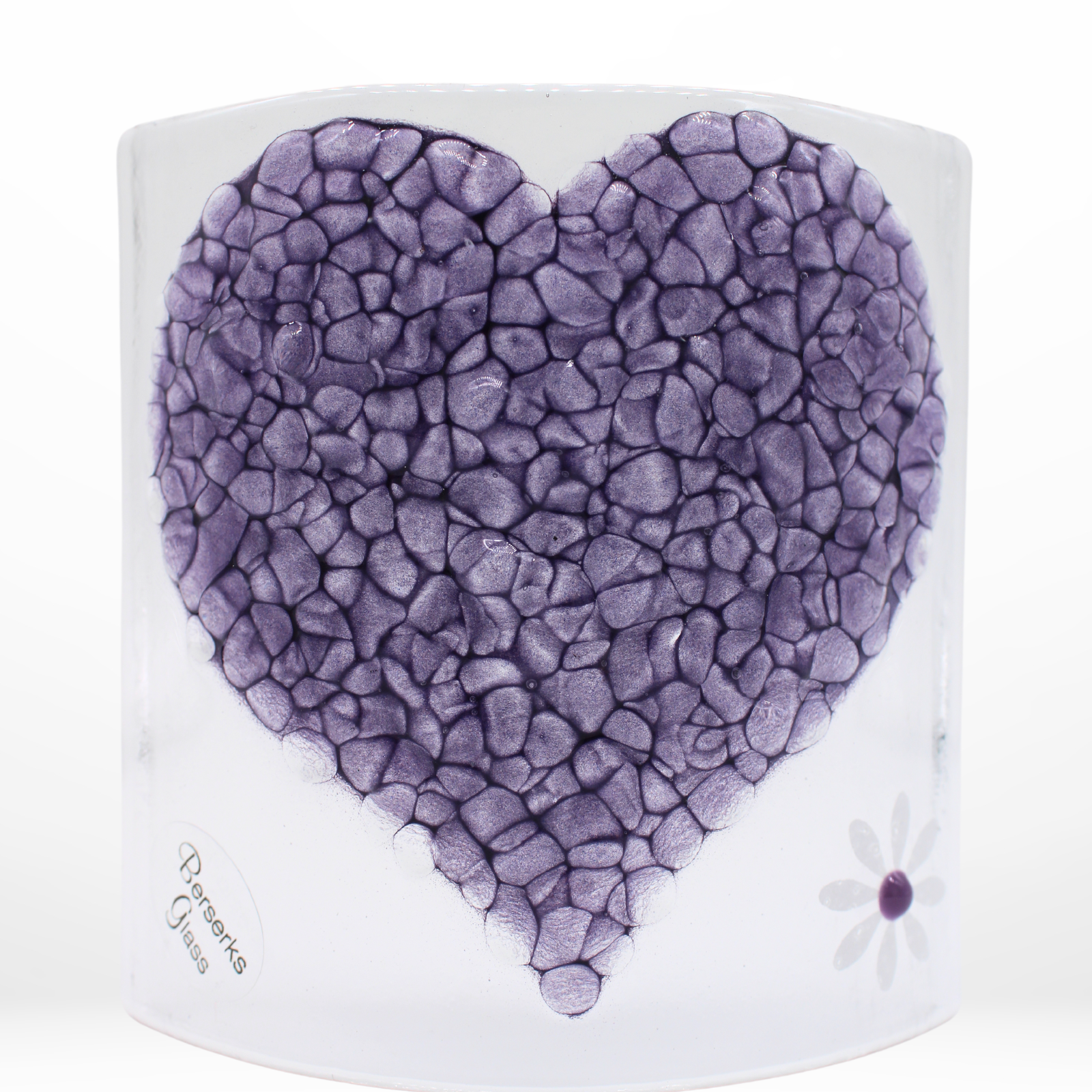 Glass Curve - Heart - Purple