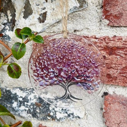 Glass Hanging - Seasons - Spring Pink