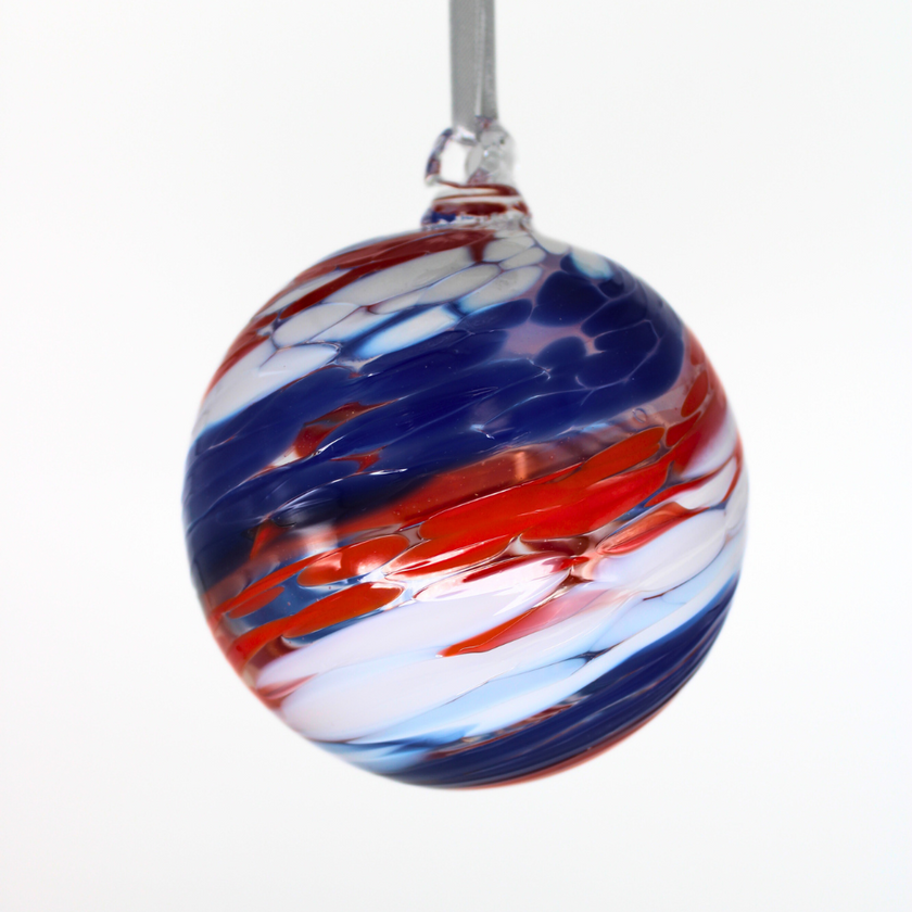 10cm Friendship Ball – God Bless America (Handmade Glass Keepsake)