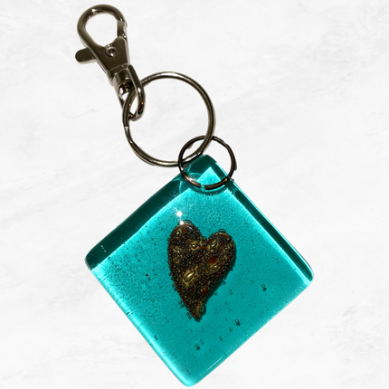 Heart Key Ring - Turquoise