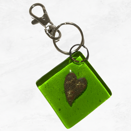 Heart Key Ring - Green